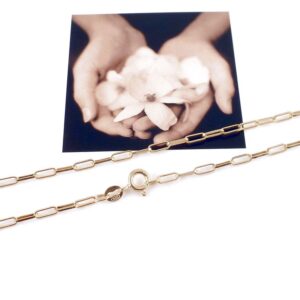 Paperclip Kette 925 Silber vergoldet