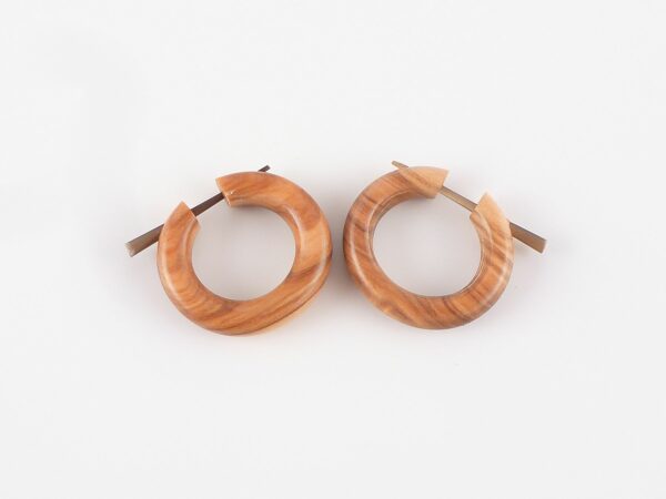 Creolen Holz hell Ø 21 mm – Bild 5