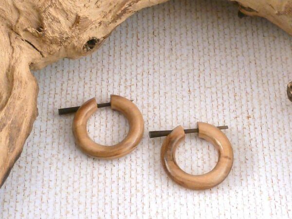Creolen Holz hell Ø 21 mm – Bild 3