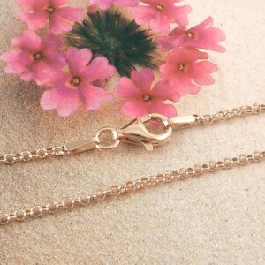 Kette 925 Sterling Silber Erbskette rosegold