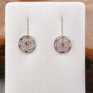 Ohrstecker 925 Silber Blume des Lebens