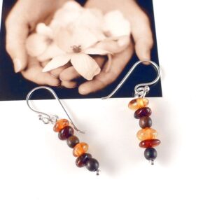 Ohrhänger 925 Silber Bernstein