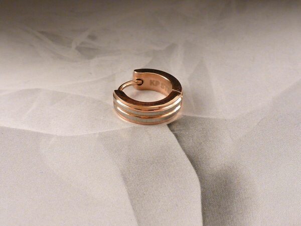 Creolen Edelstahl rosegold Ø 13 mm – Bild 2