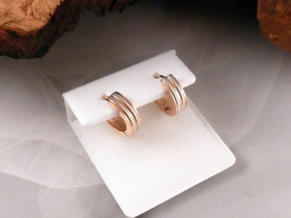 Creolen Edelstahl rosegold Ø 13 mm