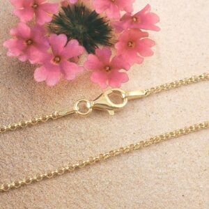 Kette 925 Sterling Silber Erbskette vergoldet