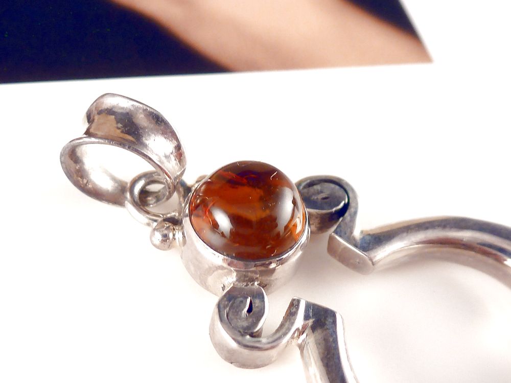 Anhänger 925 Silber mit Bernstein – Bild 5