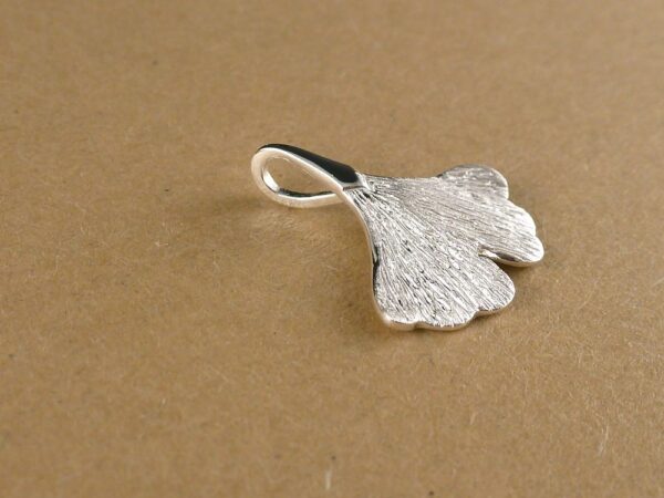Anhänger 925 Silber Ginkgo Blatt – Bild 3