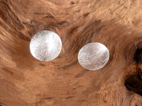 Ohrstecker 925 Silber Kreis gebürstet