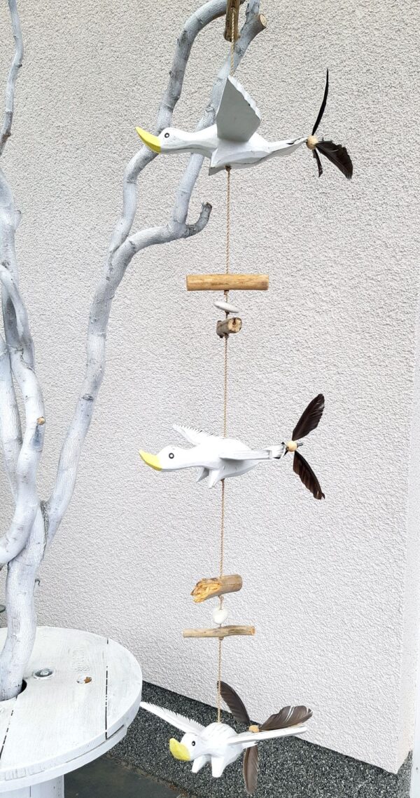 Windspiel Mobile Flugente Vogel Holz