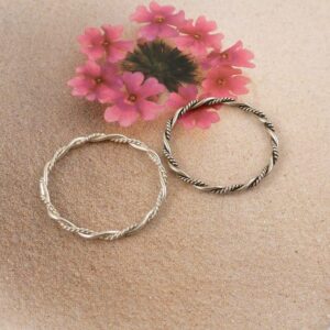 Ring 925 Sterling Silber gedreht Kordel