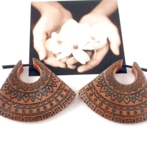 Creolen Holz Ohrringe