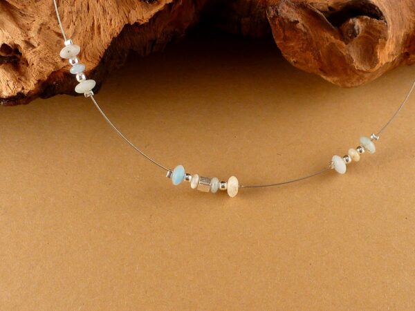 Kette 925 Silber Andenopal – Bild 5