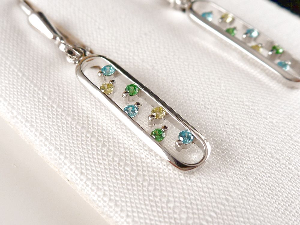 Ohrhänger Ohrpendel 925 Silber mit Zirkonia – Bild 4