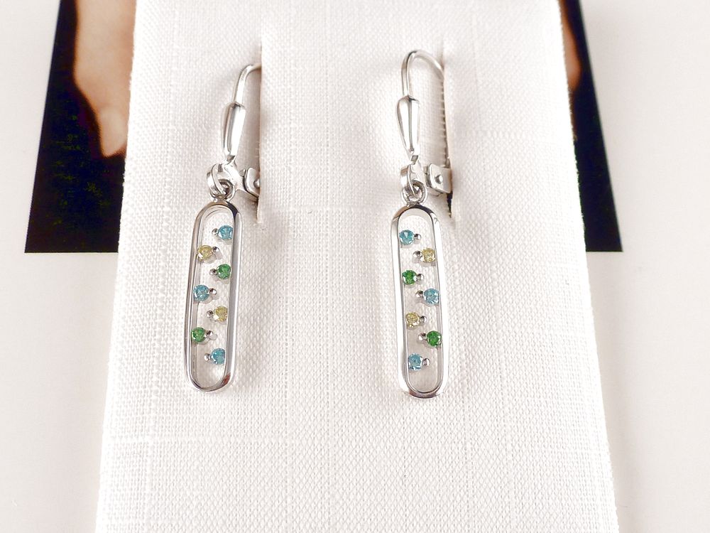 Ohrhänger Ohrpendel 925 Silber mit Zirkonia