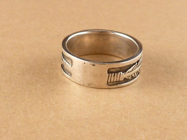 Ring 925 Silber Feder – Bild 3