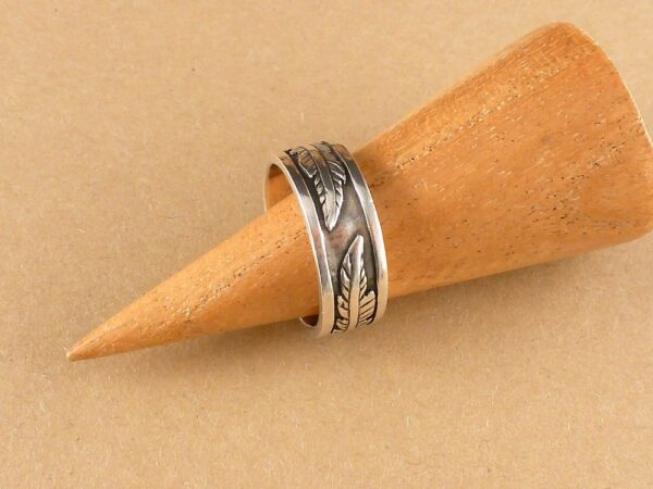 Ring 925 Silber Feder