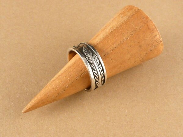 Ring 925 Silber Feder – Bild 2