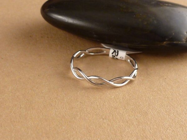 Ring 925 Silber geflochten – Bild 3
