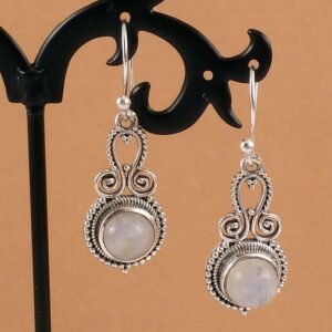 Ohrringe aus 925 Sterling Silber mit Mondstein