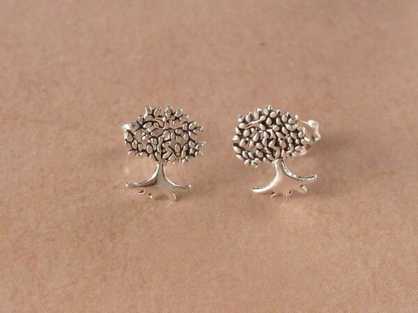 Ohrstecker 925 Silber Baum – Bild 5