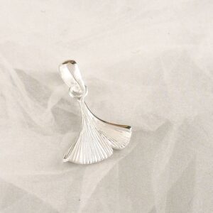 Anhänger 925 Silber Ginkgo Blatt