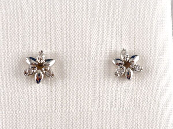 Ohrstecker 925 Silber Blume – Bild 3