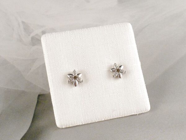 Ohrstecker 925 Silber Blume
