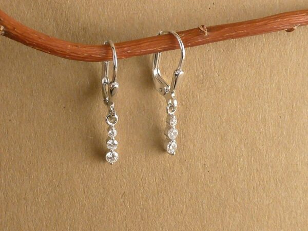 Ohrringe 925 Silber mit Zirkonia – Bild 3