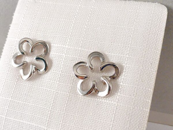 Ohrstecker 925 Silber Blumen – Bild 3