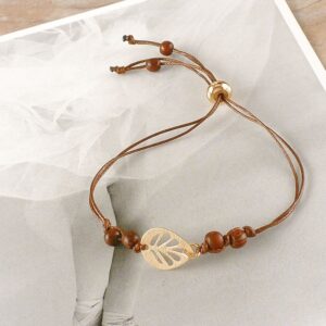 Armband mit Blatt vergoldet