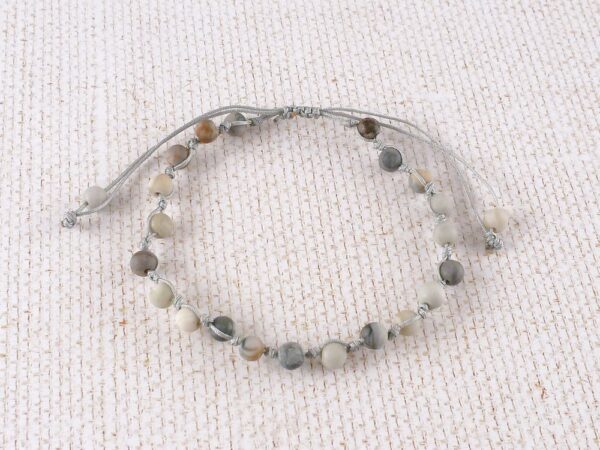 Armband Edelstein Jaspis Perlen – Bild 2