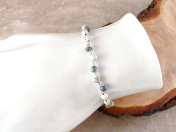 Armband Edelstein Jaspis Perlen