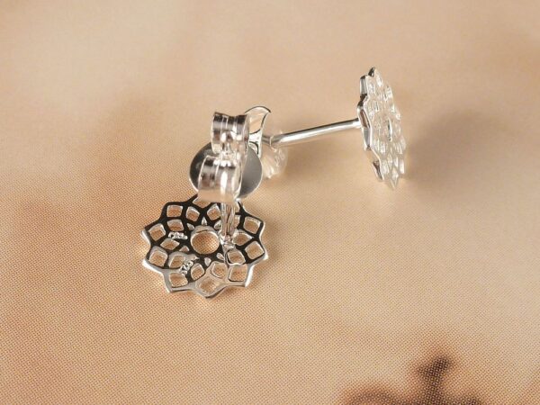Ohrstecker 925 Silber Blume – Bild 3
