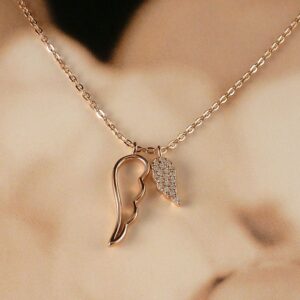 Kette 925 Silber rosegold mit Flügel