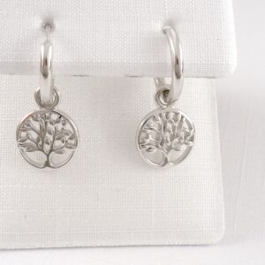 Creolen 925 Silber mit Lebensbaum