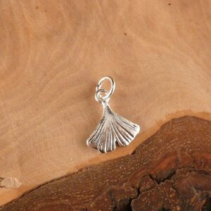 Anhänger 925 Silber Ginkgo Blatt klein