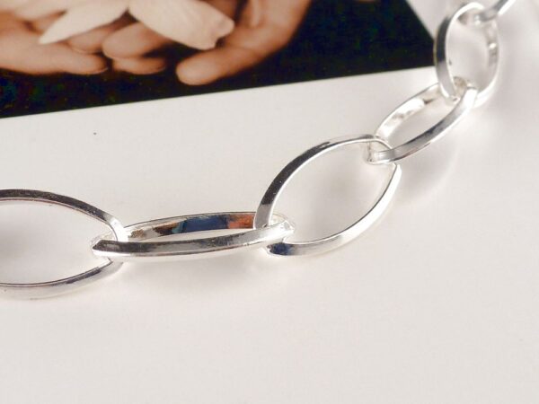 Paperclip Kette 925 Silber – Bild 2