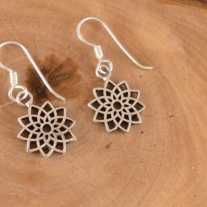 Ohrringe 925 Silber Blume