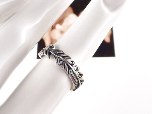 Ring 925 Silber Feder