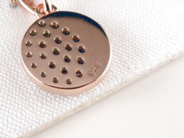 Anhänger 925 Silber rosegold Mond mit Zirkonia – Bild 2