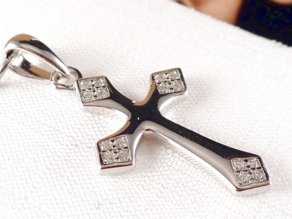 Anhänger 925 Silber Kreuz mit Zirkonia – Bild 4