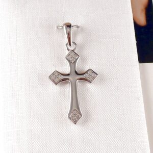 Anhänger 925 Silber Kreuz mit Zirkonia