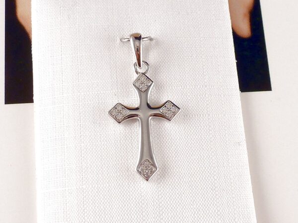 Anhänger 925 Silber Kreuz mit Zirkonia