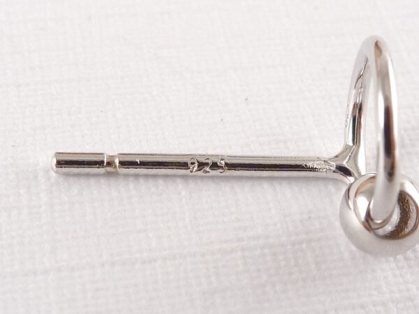 Ohrstecker 925 Silber Kreis mit Kugel – Bild 2