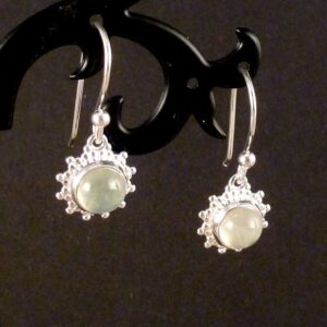 Ohrringe Ohrhänger 925 Silber mit Edelstein Prehnit
