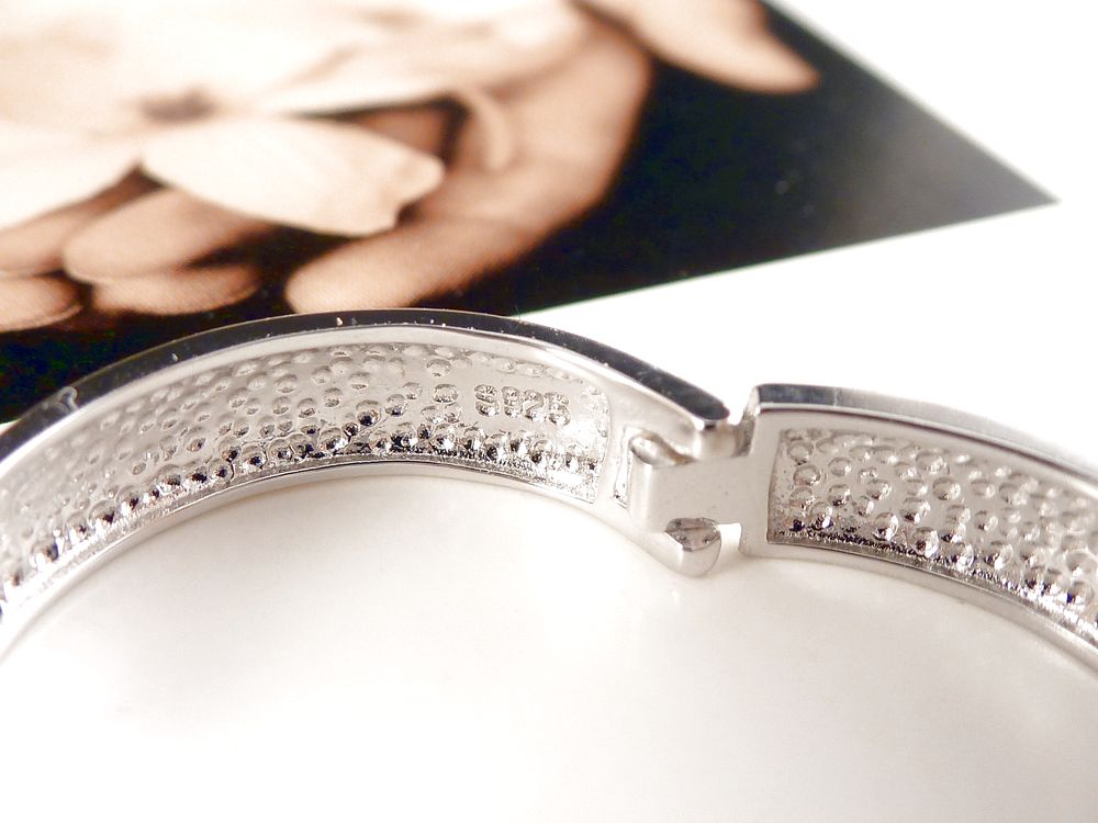 Creolen Ohrringe 925 Silber mit Schliff – Bild 3