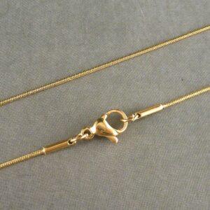 Schlangenkette Edelstahl vergoldet