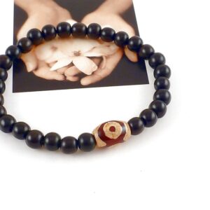 Armband mit Holz und Achat Perlen