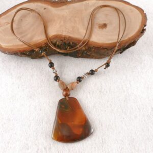 Kette lang mit Anhänger Achat