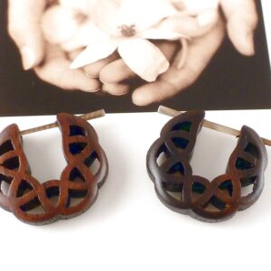 Holz Creolen Ohrringe